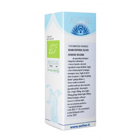 Biancospino Olivo Ginkgo biloba integratore alimentare a base di piante e derivati 50 ml - Aether