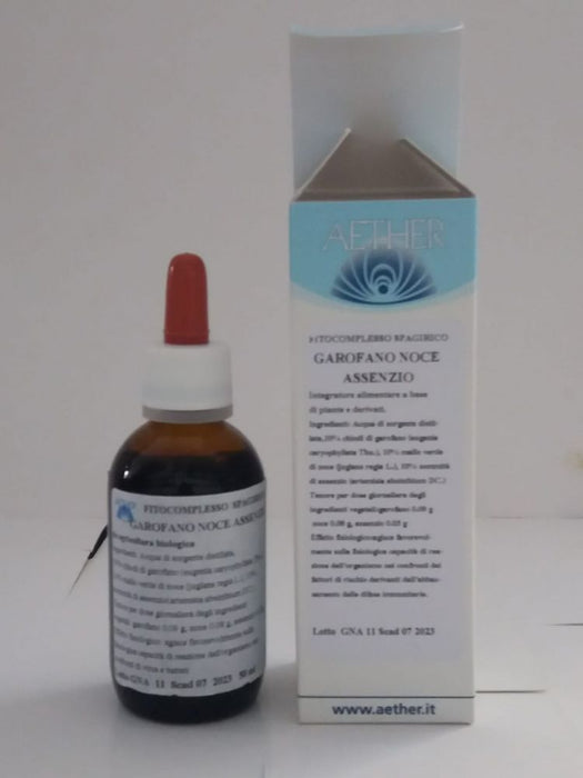 Scen-Fitocomplesso con estratti di Garofano-Noce-Assenzio per la parassitosi intestinale, senza alcool, preparazione spagirica