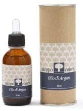 Olio di Argan (Argania spinosa) 100% puro pressato a freddo - Scen - adatto per pelli secche, o senili, conferisce eccezionale setosità e lucentezza, 50 ml. - Bioloerbe
