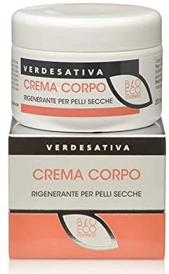 Crema corpo rigenerante per pelle secca - disidratata, sensibile ed esigente. Ideale come doposole - Bio e Vegan - Cruelty Free - Nickel tested - 200 ml - Verdesativa
