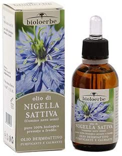 Olio di Nigella Sattiva (semi di cumino neri) - Scen - 50 ml. - Puro 100% biologico e pressato a freddo. Prodotto per la cura della pelle – Idratante naturale anti Età per uomo e donna