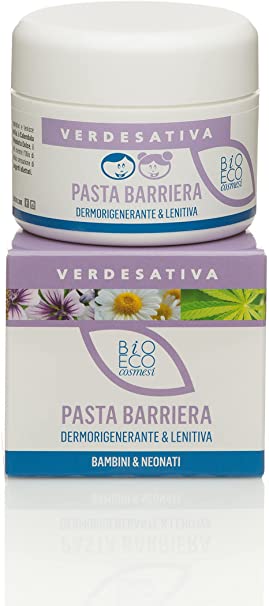 Verdesativa BioBaby Pasta Barriera (Crema Pannolino) Bio & Vegan - altamente dermocompatibile - Dermorigenerante ml 100