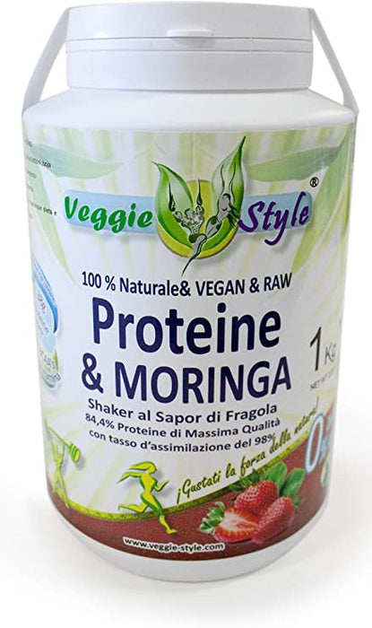 Proteina e Moringa gusto fragola, kg. 1 - Veggie style