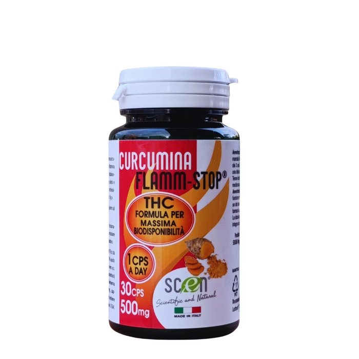 CURCUMINA  FLAMM-STOP, THC  Formula per massima biodisponibilità - 30 cps. - Scen