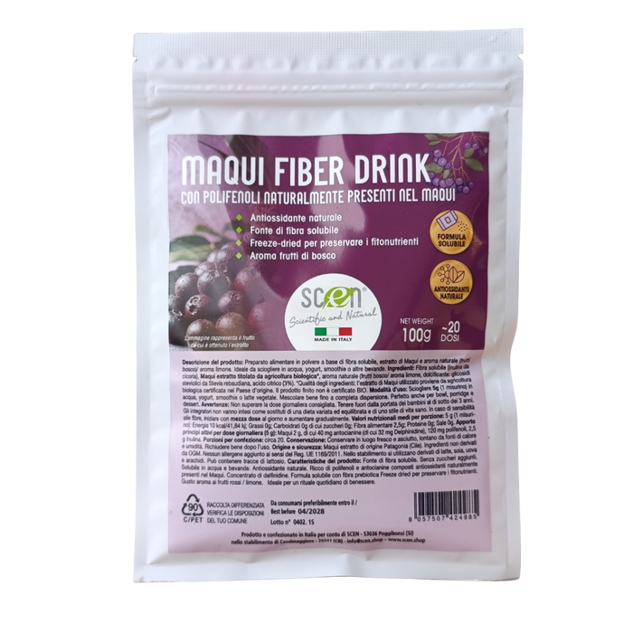 Maqui Fiber Drink – Antiossidante Naturale con Fibra Solubile | SCEN - aroma frutti bosco