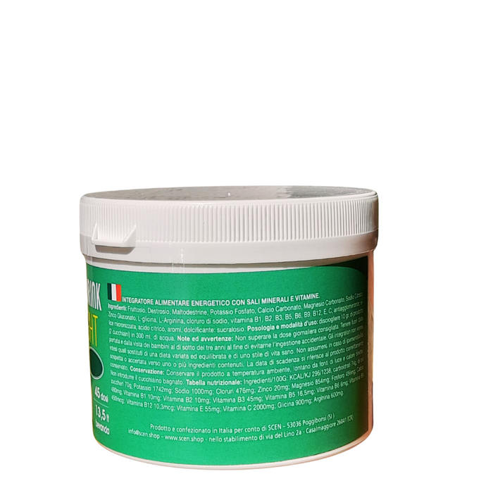 Mineraldrink light - Scen - 450 gr di Sali minerali e vitamine In polvere - gusto limone, 45 dosi per 13,5 litri di bevanda