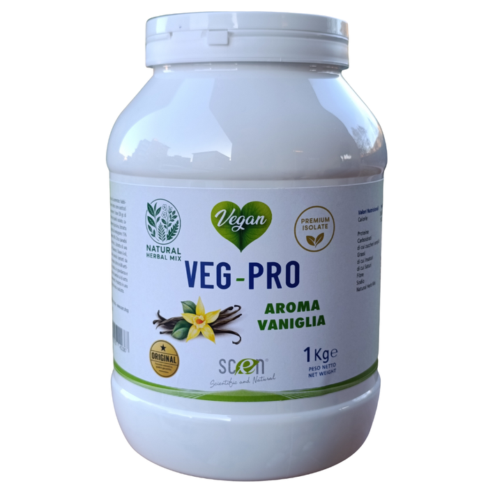 VEG-PRO Proteine del Pisello Isolate con Natural Herbal aroma vaniglia, 1 kg