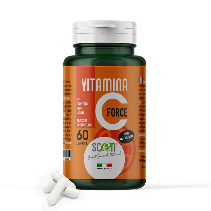 Vitamina C – Force con Quercetina, PH control – rilascio prolungato - 60 capsule