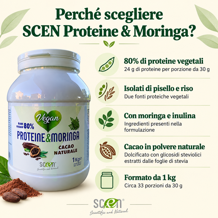 Proteine & Moringa - Raw Vegan 80% - Cacao