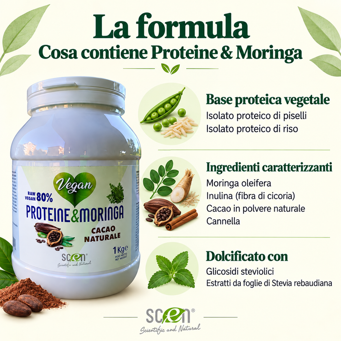 Proteine & Moringa - Raw Vegan 80% - Cacao