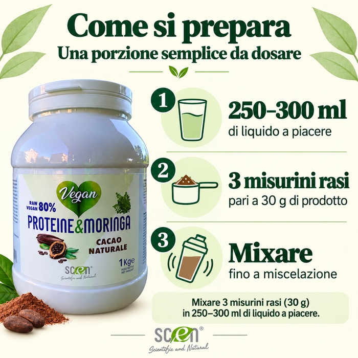 Proteine & Moringa - Raw Vegan 80% - Cacao