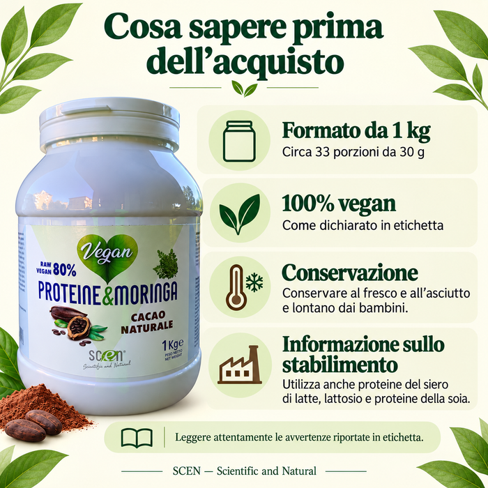 Proteine & Moringa - Raw Vegan 80% - Cacao