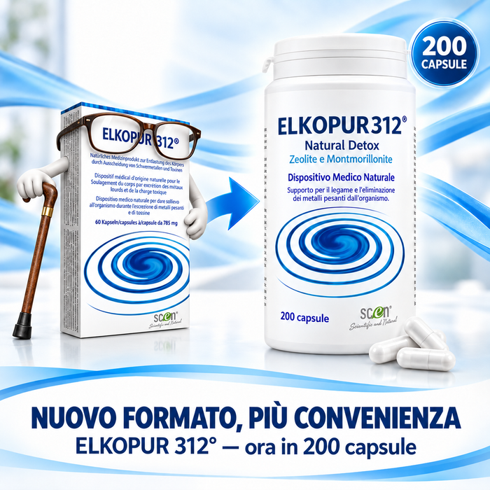 Elkopur 312 - Zeolite pura attivata - 60 capsule