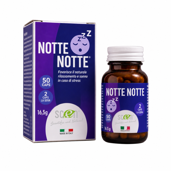 Notte Notte - Scen - Integratore 100% Naturale per favorire il riposo notturno ed il rilassamento