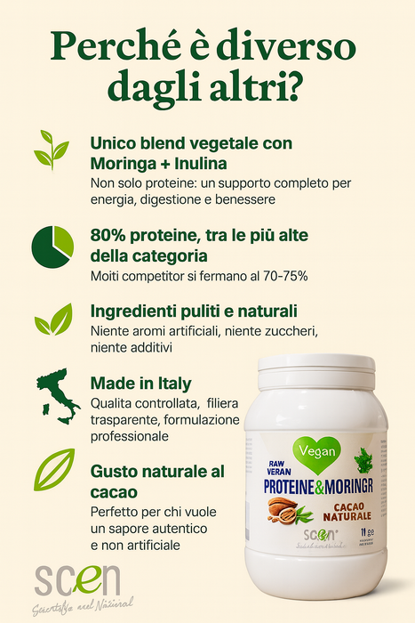 Proteine&Moringa - Raw Vegan 80% - Cacao