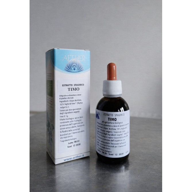 Estratto spagirico TIMO da agricoltura biologica .Integratore alimentare a base di piante e derivati (Thymus vulgaris)  Confezione 50 ml