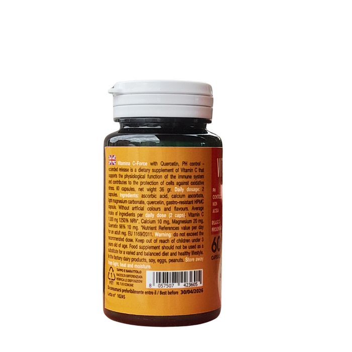 Vitamina C – Force con Quercetina, PH control – rilascio prolungato - 60 capsule