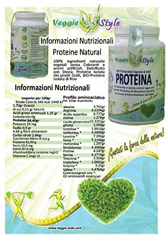 Proteine Vegane 100% BIO RAW 1Kg