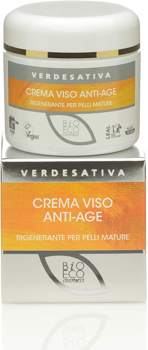 Crema viso Bioattiva Anti Age - Rigenerante per pelli mature - Verdesativa