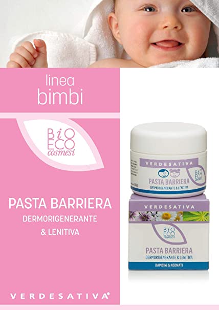 Verdesativa BioBaby Pasta Barriera (Crema Pannolino) Bio & Vegan - altamente dermocompatibile - Dermorigenerante ml 100