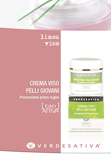 Crema viso Bioattiva PELLI GIOVANI (prevenzione prime rughe) - Verdesativa