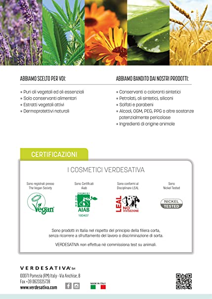 Bagno Doccia - canapa e lavanda - RILASSANTE - Verdesativa