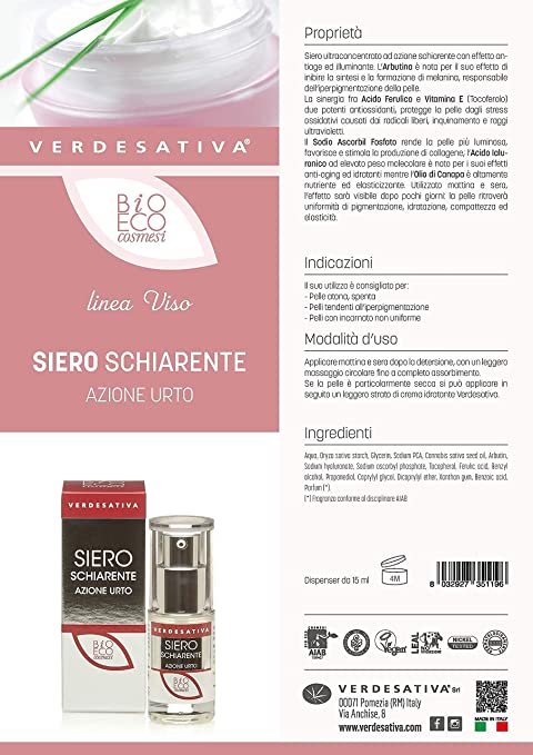 SIERO SCHIARENTE AZIONE URTO - Siero ultraconcentrato ad azione schiarente con effetto antiage ed illuminante.