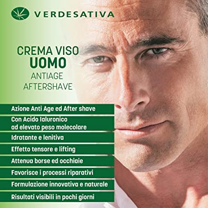Crema viso UOMO - Anti age & after shave - Verdesativa