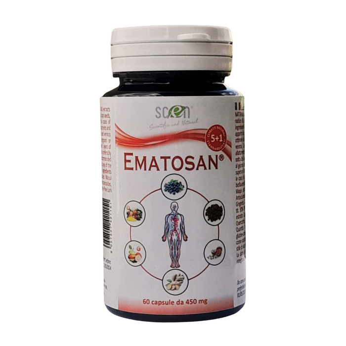 Ematosan - Scen - estratti NATURALI utili per favorire una ottimale circolazione sanguigna del microcircolo e venosa ed il mantenimento della salute cardiovascolare